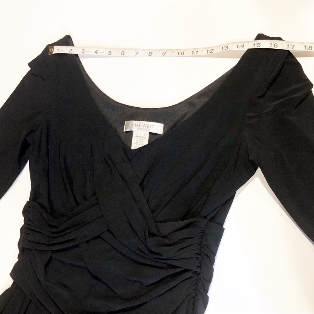 Nine West Black Asymmetrical Dress           D032 - Picture 6 of 8